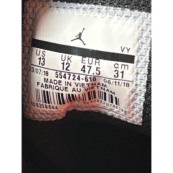 Nike Air Jordan 1 Mid Reverse Banned Gym Red/Black/White 554724-610 Mens Size 13 - Picture 6 of 9